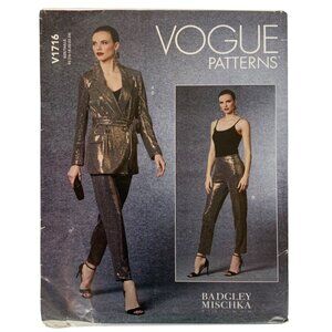 Vogue Patterns V1716 Badgley Mischka Womens Suit Sewing Pattern Sizes 16-24